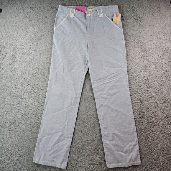 Cherokee Pants - NWT Cherokee Pants Women Size 16 30x30 Adjustable Waist Blue White Striped